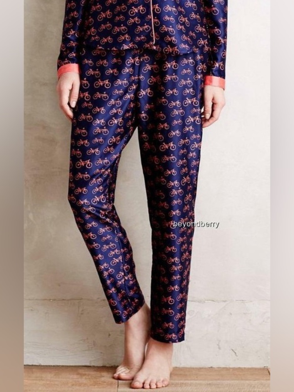 Anthropologie Eloise Sweetest Dreams Bicycle print Pajama Pants